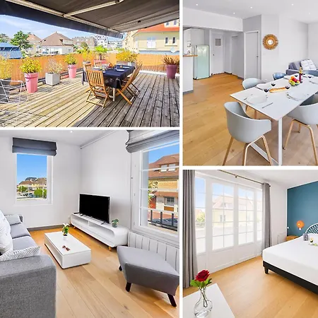 T3 Grande Terrasse A 100 M A Pied Merville-Franceville-Plage